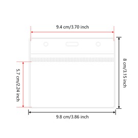 Qisan 6 Packs Retractable Badge Holder | Plastic PVC Name Tag Badge Holder | Clear Horizontal Badge Id Holder | Card Holder | Work Badge Holder