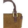 COOLOYA Women's Top Handle Handbags Retro Suede Y2k Bowling Bag