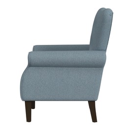 HomePop Home Decor | Upholstered Rolled Arm Wingback Accent Chair | Accent Chairs for Living Room & Bedroom | Decorative Home Furniture - Blue Textured Woven