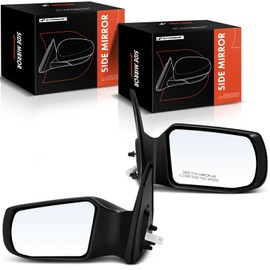 A-Premium Pair (2) Driver and Passenger Side Power Door Mirror - Compatible with Nissan Altima 2007-2012 - Non-Heated Non-Folding Black Outside Rear View Mirror - Replace# 96301JA04A