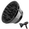 Universal Hair Dryer Diffuser Attachment for Curly and Natural Wavy Hair, Professional Blow Dryer Diffuser, Adjustable from 1.4 Inch to 3.2 Inch(COLOR:Black)