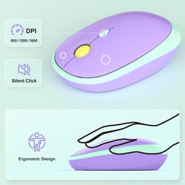 MOFII Wireless Keyboard and Mouse Combo, Cute Keyboard Full Size and Wireless Mouse, 2.4GHz Retro Typewriter Keyboard Wireless Mouse Set for PC/Desktop/Laptop/Windows (Mint Green)