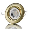 LED recessed spotlight flat 230 V dimmable set round brushed