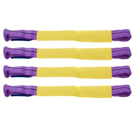 4pcs Recovery Alloy Wheel Securing Link Straps Trailer Transporter Yellow/Purple