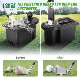 10L0L Universal Golf Ball Washer and Club Head Cleaner for EZGO Club Car Yamaha, Stay at the Top of Your Golf Game with the Convenient-Black