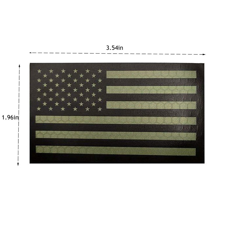 Black/Tan Us IR Infrared Reflective USA Flag Patch Military Morale