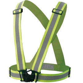 Fuji Glove Industrial 8273 Safety Tape Vest, Fluorescent Yellow, One Size, Stretchable, Safety Tape Vest, 2.0 inches (50 mm), Security Patrol Print