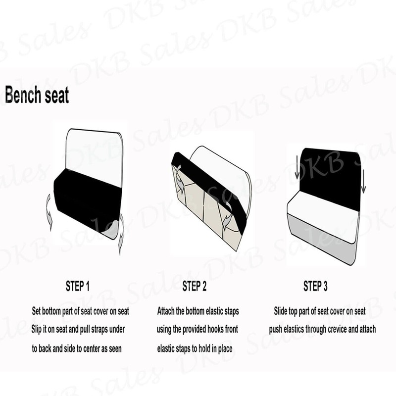 C.P.R. New Universal Full Size Bench Truck Seat Cover Fits