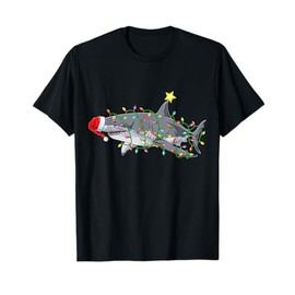 Funny Santa Sharkmas Xmas Costume Shark Christmas Tree T-Shirt