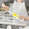 Elesunory 4 Pack Glass Juice Bottles Wide Mouth Shaker Bottles