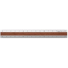 Midori Aluminum & Wood Ruler 5.9 inches (15 cm), Dark Brown A 42274006 [x2]