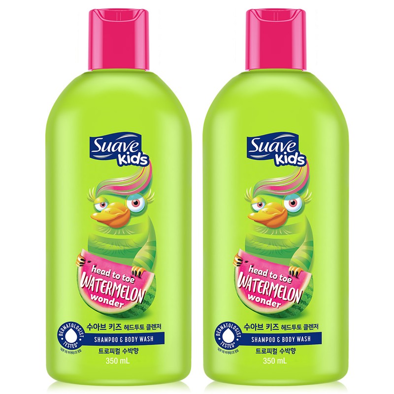 Suave Kids Head to Toe All-in-One Cleanser 350ml 2pcs Paraben-free,