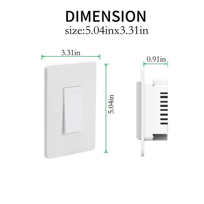 Smart WiFi 3way Light Switch,Compatible with Alexa and Google Home,