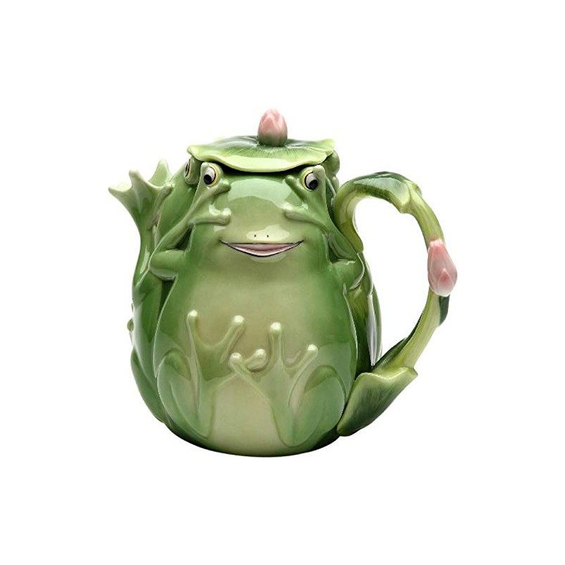 Appletree 5-1/4-Inch Fairy Frog Porcelain Teapot
