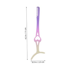 FRCOLOR Lash Clamp Tweezers Heart Shaped Stainless Steel Eyelash Applicator Tool for Extensions Portable and Easy to Clean Versatile for Curling Lashes and Shaping Brows