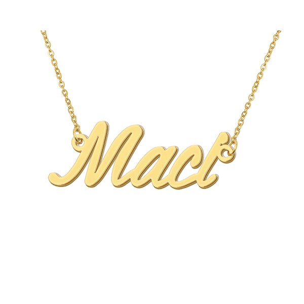 Aoloshow Maci Mama Initial Name Necklace Initial Name Necklace 18k