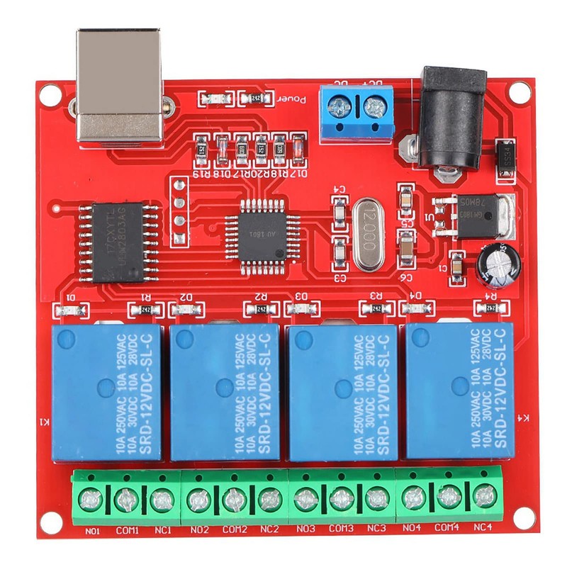 KIMISS Smart USB Switch Controller - 4-Channel 12V PC Relay