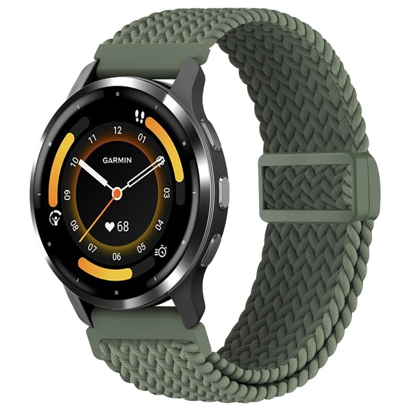 EverAct 22mm Magnetic Braided Nylon Band Compatible with Garmin Vivoactive