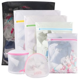 PUBAMALL 7 Pcs Bolsas de Lavandería, bolsas de lavado de ropa para blusa, medias, medias, ropa interior, ropa interior de sujetador, bolsa de lavandería de viaje (7 Pack, Colorido)