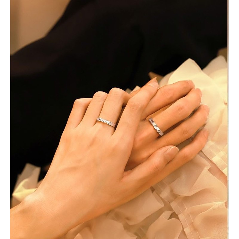 Nicoiro Simple Pairing S925 [NSPR145] Matching Couple Matching, Metal