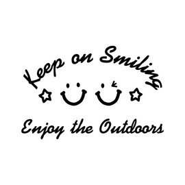 [KAIMIRU STORE] Outdoor Van Life Camping Smile Hiace Jimny DIY VANLIFE Light Car Decal Cut Letter Sticker (k_195 Black Smile)