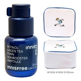 Innisfree Retinol PDRN Ampoule 25ml+Play Green Cosmetic Pouch (Blue) / 이니스프리 레티놀 PDRN 앰플 25ml+플레이그린 화장품 파우치 (블루)