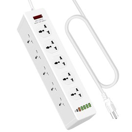 AceSoft Home External Portable 3 Prong to 3 Prong Outlet Adapter Power Strip with 10 AC Outlets/5 USB Ports/1 PD 3.0 Type C Port 9ft Compatible with Phone Tablet Laptop Computer Multiple Devices