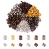 Pandahall 1200pcs/box 6 Colors Brass Crimp Beads Tube Crimp End