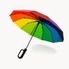 Rare Umbrella 12 Ribs Rainbow Umbrella Automatic Compact 50km/h Strong