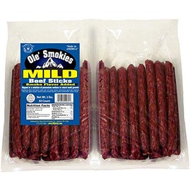 Buffalo Bills 2-lb Mild 5" Ole' Smokies Saddlebag (50 twist-end beef sticks per saddlebag)