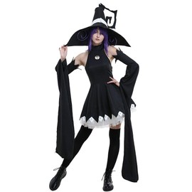 miccostumes Women's Costume Cat Witch Cosplay Dress Set Extra Large Black