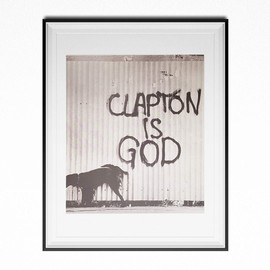 My Party Shirt Póster de Clapton is God 8,5 x 11 Eric Fotografía Impresión de Pared Perro Música Band