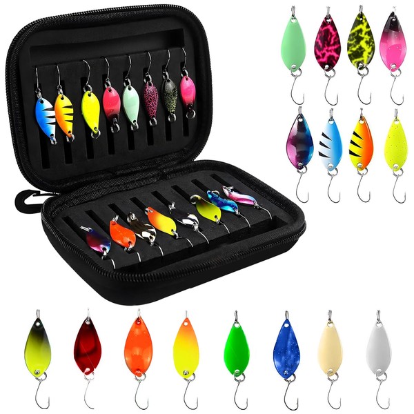 Zyluniy 16 Piece Trout Spoon Set, High-Quality Trout Bait &