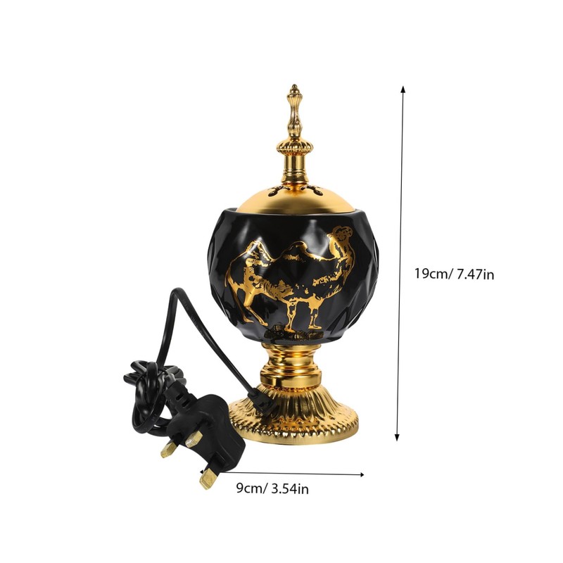 CVUTOVO Electric Incense Burner Vintage Aroma Burner Ceramic Plug-in Incense