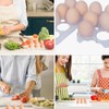 Operitacx Pack of 2 Egg Containers for Refrigerator, 6 Grid