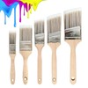 5-Piece Paint Brush Set,Paint Brush Set Decorating,Pro Angled Paint Brush,