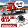 Dexepe 2Pcs Locking Diesel Fuel Cap 4" Compatible With Peterbilt