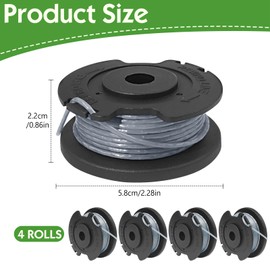 Omsscun 4 Pack Strimmer Wire Replacement Spool and Line,Strimmer Trimmer Cutting Spool Line Replacement Compatible with ART 23 SL 26 SL, EasyGrassCut 18, 23, 26, 18-230,18-260, Grass Trimmer