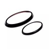 car-attention Gloss Black Front Rear Emblem Badge Logo Trim 2PCS