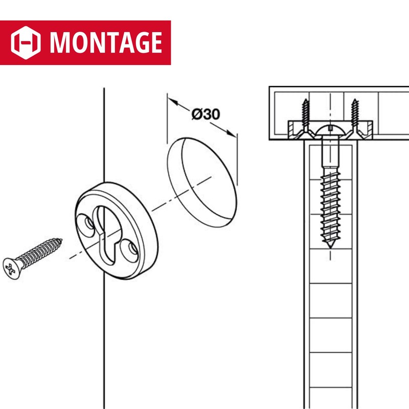 Set of 4Blue Fitting Profi Line Bed Fitting Mounted Fitting
