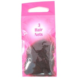 Serenade - 3 Fine Mesh Elasticated Hair Nets (Mid Brown)