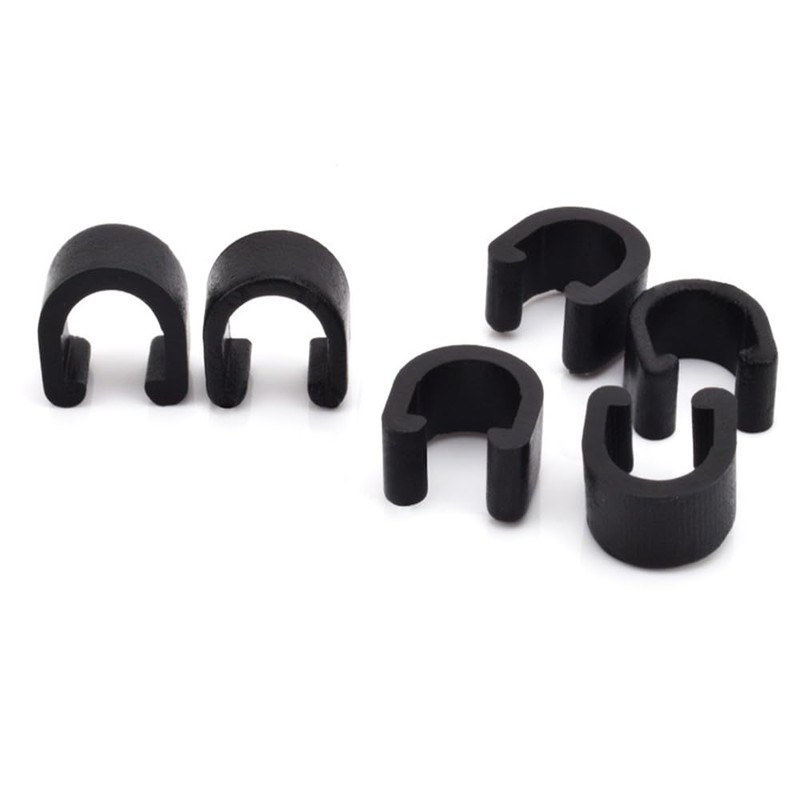 HDONONGYIRO 20 Pack C-Clips Clamps U-Clips Black Bicycle Accessory -