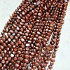 Unbranded 2 strands 4-5mm Dark brown freshwater pearls flat sided