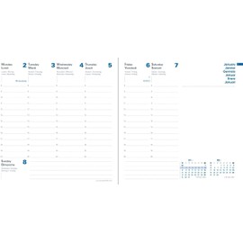 Quo Vadis - 1 Equology Recycled Multilingual Weekly Planner Refill - December 2023 to December 2024 - Dimensions: 16 x 16 cm