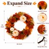 Fall Wreath for Front Door, 24 Inch Artificial Autumn Door