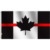 Black Thin Red Line Canada Flag 3x5 Foot,Screen Printed 100D
