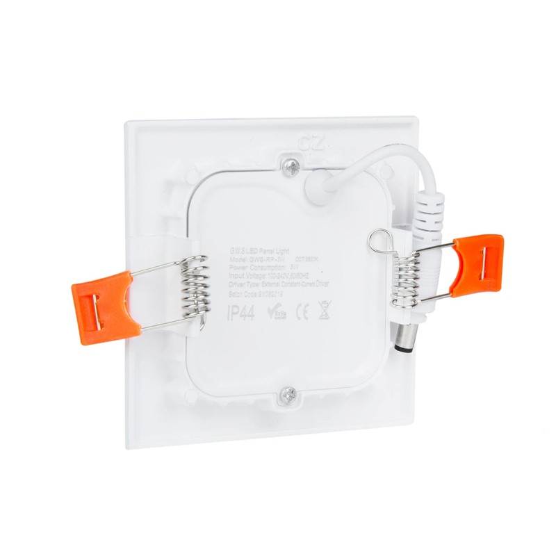 G.W.S® 6W Ultra Thin Square LED Recessed Flat Panel Downlight