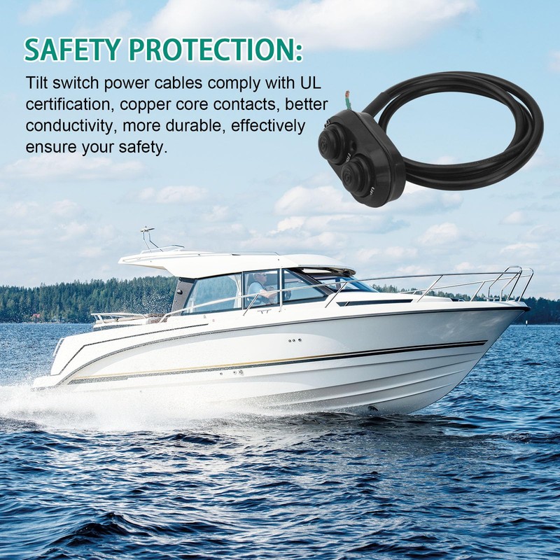 Boat Tilt Trim Switch Push Button Transom Outboard Remote Control