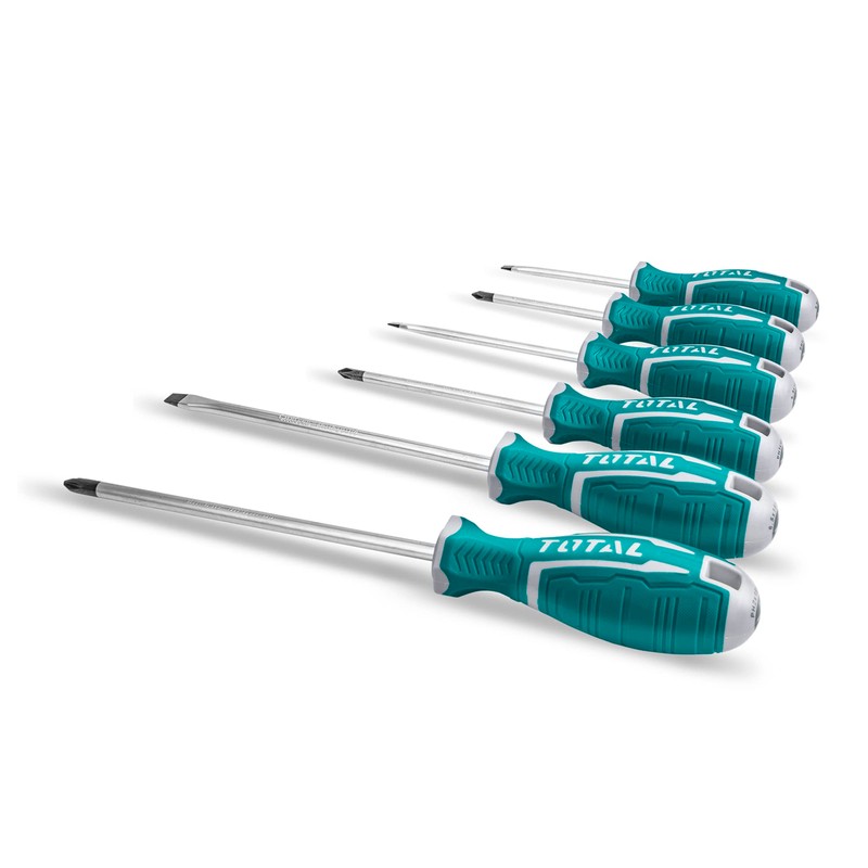 TOTAL - Screwdriver Set 6 Pieces | Chrome Vanadium Steel