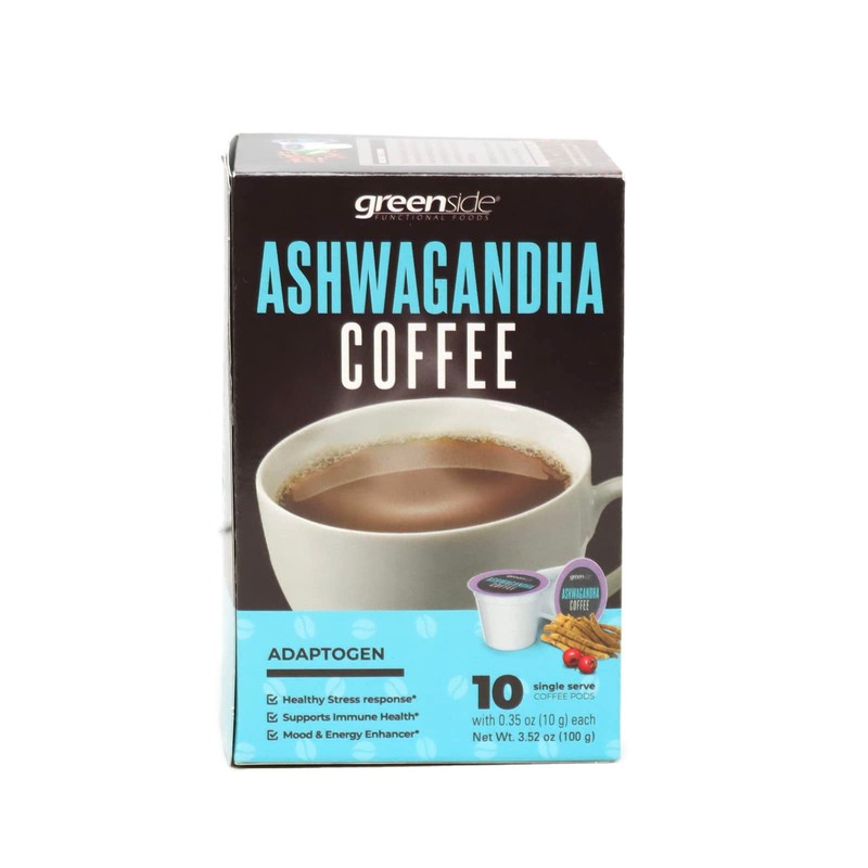 GREENSIDE | Ashwagandha Coffee | Single Serve Cups |10 Count